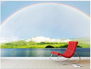 Amazon Co Jp 3dウォールミュージアム 写真3d不織布壁紙壁画ポスター緑の島美しい空虹自然の風景装飾絵画 Diy 工具 ガーデン