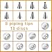 Stainless Steel Cookies Press,Cookie Press Gun Kit with 13 Cookie Discs and 8 Piping Tips for DIY Christmas Cookies Maker
