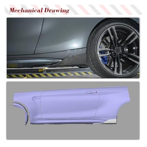 Faldones laterales de coche para Serie 2 F87 M2 Coupé 2016-2018 4