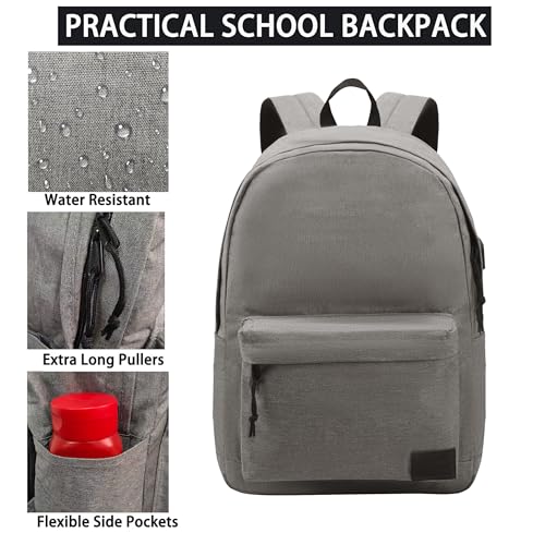 Image of SUPACOOL Casual Laptop Backpack for Men and Women, Backpack for College, USB Charging Port, Lightweight Back Pack