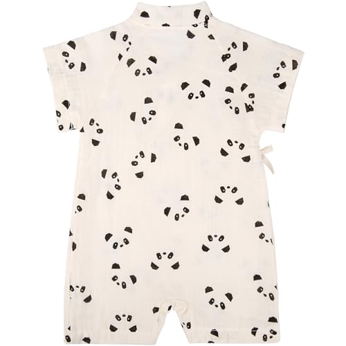 Image of Infant Kimono Robe Newborn Cotton Yarn Robe Baby Romper