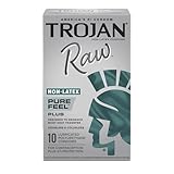 Trojan Raw Non-Latex Lubricated Condoms, 10ct