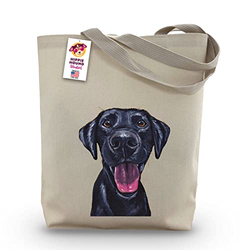 Black Lab Tote Bag - Labrador Tote bag -Black Lab Gifts - Dog Tote Bag - Dog Gifts - Dog Totes - Handmade - Canvas Tote - Shopping Bag - Lab Christmas Gift- Grocery Bag - Handbag - Beach Bag