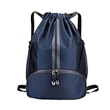 Bolsa de fútbol juvenil, Mochila de fútbol,Mochila con cordón de baloncesto - Bolso mojado y seco de los deportes de la separación con el compartimiento del zapato, conveniente para el baloncesto, fút