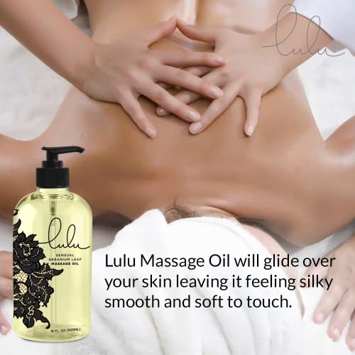 Lulu Massage Oil 16 Ounces For Luxurious Relaxing Body Massages. Scented With Premium Natural Aromatherapy Essential And Sweet Almond Oils Lotion. Usa Made. #TOP2