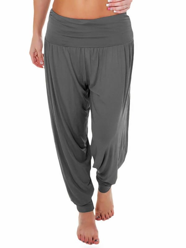 R&N FASHIONSLadies Harem Trousers - Women's Full-Length Stretch Casual Pants – High Waist – Casual Wear – Perfect for Yoga, Lounge, Work Out Sweatpants