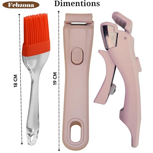 Image of Febzona pakkad for Kitchen-Removable Handle-Detachable Holders Cookware, Universal Pot Handle, Idukki pakad Tongs sansi sandasi for Utensils (Light Pink)