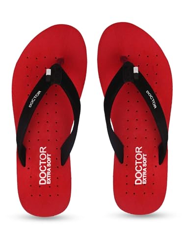 Image of DOCTOR EXTRA SOFT House Slipper for Women's Care Dr Orthopaedic Super Comfort Fitting Flat Cushion Chappal Flip-Flop for Ladies & Girl's