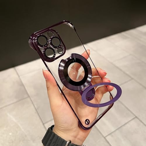 Couverture rigide transparente haut de gamme avec verre intégré pour iPhone