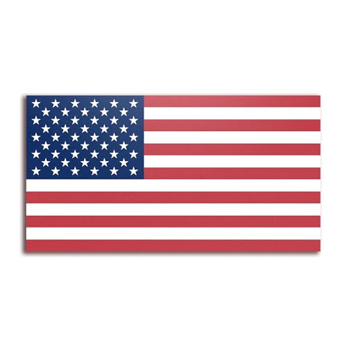 Image of American Flag Magnet - Durable Patriotic USA Car Magnet - Indoor /Outdoor Use - 3 Size Options Available (8 inch x 4.2 inch)