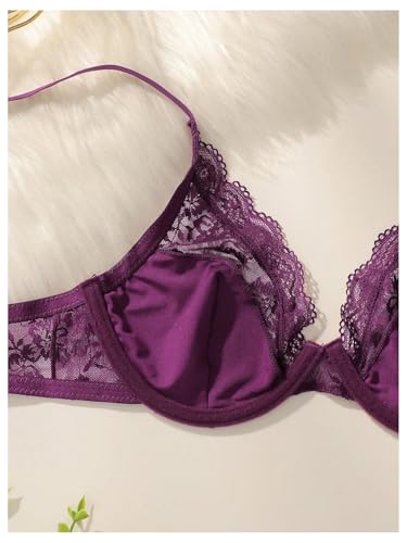 Image of SOLY HUX Women's Sexy Lace Bras Underwire Everyday Bra Comfort Push Up Bralettes