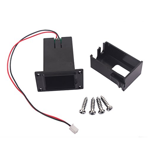 Jili Online 9V Battery Case Holder Cover Box with Wire 4 Screws Replacement