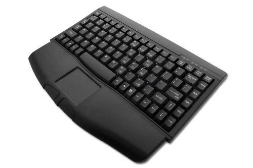 Adesso Mini Black Ps/2 Keyboard With Glidepoint Touchpad (Ack-540) #TOP1
