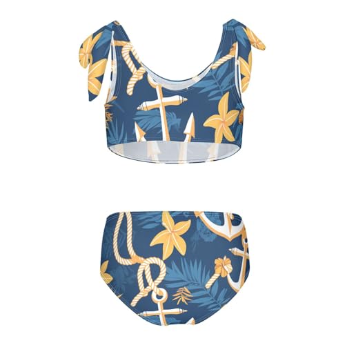 KLL Anchors and Ropes Girls' Two Piece Bikini Sets Quick-Dry Swimsuits Swimming Suits Adjustable Shoulder Strap2