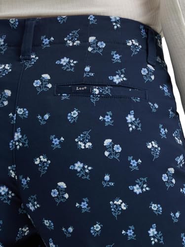 Lee Women's Legendary Chino Pant, Mood Indigo Floral, 8 Short - image 4