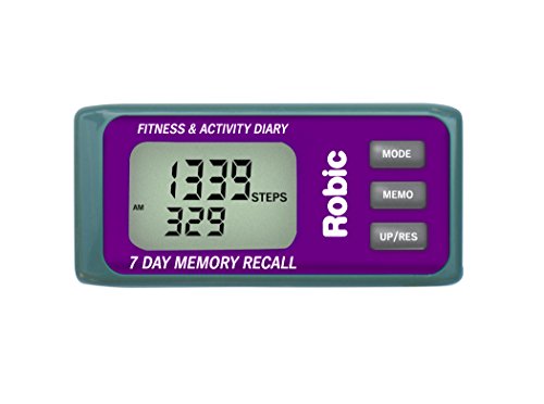Robic Personal Activity Tracker with 7 Day Memory Diary, Purple