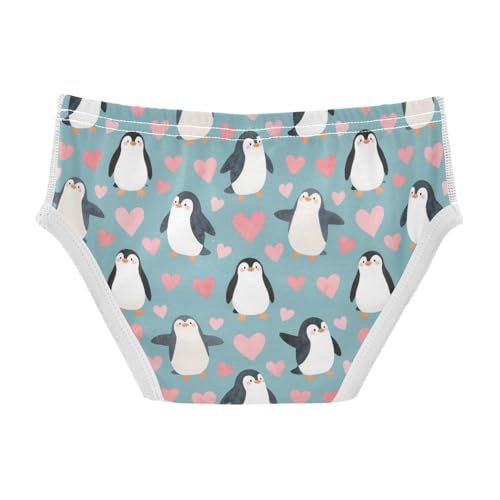 Cartoon Penguins and Love Pattern Boys' Underwear 100% Cotton Boys' Briefs Soft Toddler Underwear2