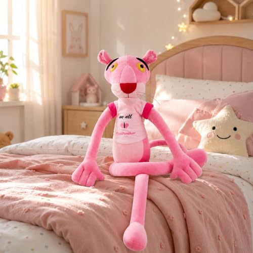 Image of Pink Panther Plush Soft Toy 40 CM for Kids, Ultra Soft Stuffed Cartoon Plush Doll, Premium Cuddly Plush Animal for Boys & Girls, Birthday Gift, Room Decor & Sleeping Companion