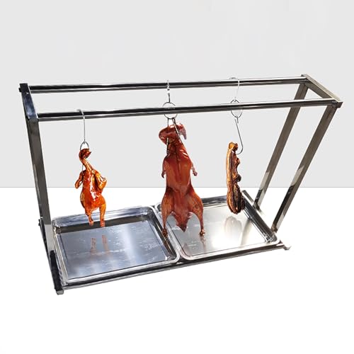 Parrilla Para Asar Carne System de estanterías resistentes para carne, ideal para cámaras frigoríficas, supermercados, restaurantes y mercados, para pollos(H - 100cm(39 2/5'),L - 125cm(49 1/5'))