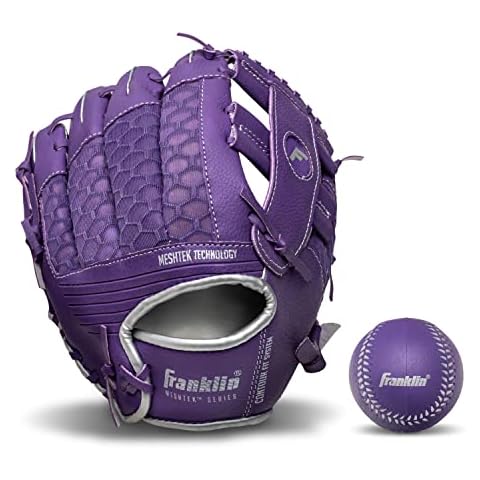 Franklin Sports Kids Baseball Gloves Meshtek Child s Tball Glove Ball Set Cover