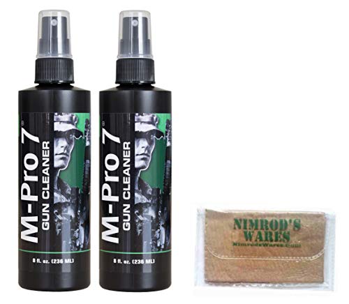 Nimrod's Wares 2-Pack M-Pro 7 Gun Cleaner 8 Ounce 070-1005 Bundle with Microfiber Cloth