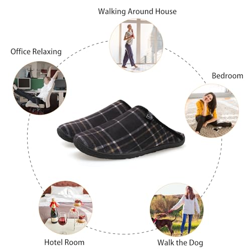 Image of Spesoul Fuzzy House Slippers for Women Men Indoor Closed Back Lightweight Cozy Faux Furry Lining Barefoot House Shoes Slipper Socks for Bedroom Home Office Yoga Outdoor Walking Shoes