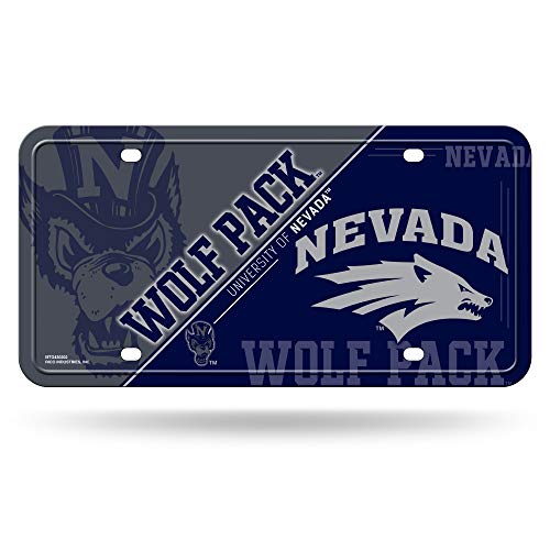 Rico Industries NCAA Rico Industries Metal License Plate Tag, Nevada Wolf Pack , 6 x 11.5-inches