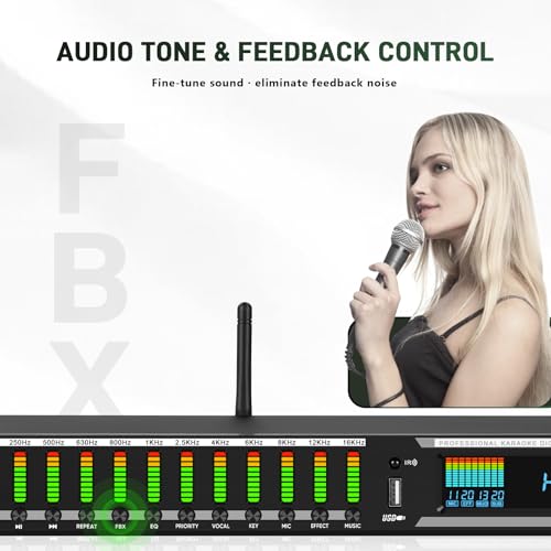 Image of Feedback Suppressor Preamp Preamplifier Karaoke Effector Digital Pre-stage Effector Anti-howling Audio Processor