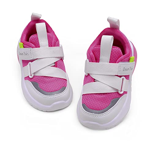 Dream Pairs Toddler Boys Girls Tennis Running Walking Shoes Kids Breathable Lightweight Sneakers Size 11 Little Kid White/Rose/Red Sdrs222K #TOP5