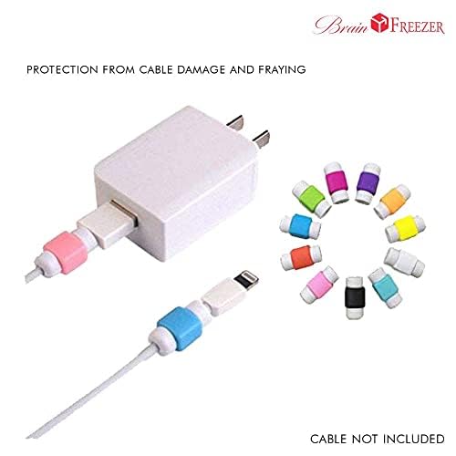 Image of Brain Freezer Data Cable Protector Cover for USB Charger Cable Cord (Multicolour) - Pack of 30