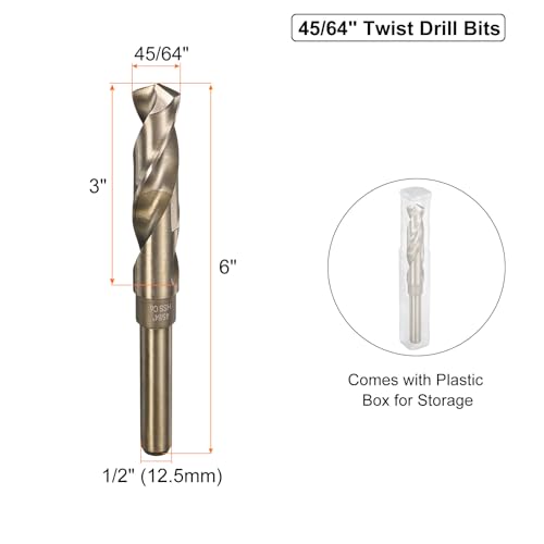QUARKZMAN Metallbohrer, Ø 17,9 mm M35 Edelstahlbohrer, HSS Spiralbohrer für Metall, Stahl, Aluminium, Kunststoff, Holz