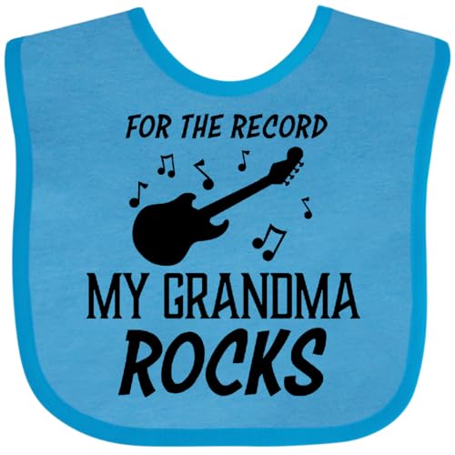 inktastic for the Record My Grandma Rocks Baby Bib - Main Image