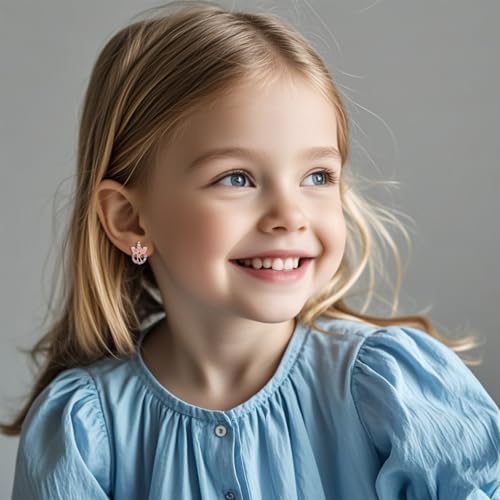 Cute Initial Unicorn Hypoallergenic Stud Earrings Rhinestone Initial Letter Stud Earrings for Girls Unicorns Jewelry Gifts for Kids4