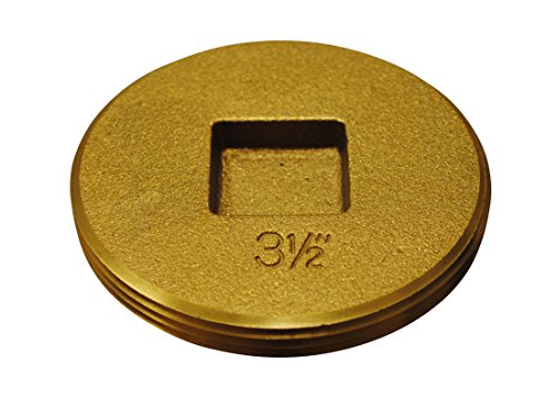 brass cleanout plug - Oatey 42744 Cleanout Plug with Raised Head Countersunk, 3-1/2 In, 3 1/2-Inch, Brass