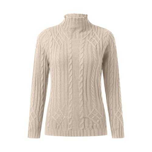 Turtleneck Sweaters for Women Cable Knit Sweater Women Slim Twist Long Sleeve Pullover Sweater Fall Winter Jumper Top2