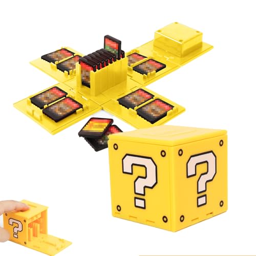 BAYINBROOK Switch Spielekarten Etui – Kompakte Aufbewahrungsbox für 16 Spiele, EIN-Knopf Pop-Up Design, Robustes ABS, Ideal für unterwegs (A)