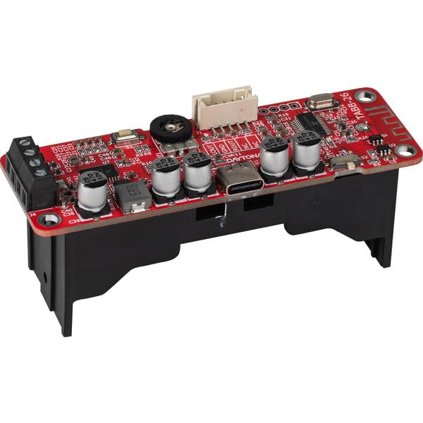 Dayton Audio TABB-26 Twin Pairing Bluetooth 5.0 2 x 6W Amp Board with 26650 Battery Holder/Charger