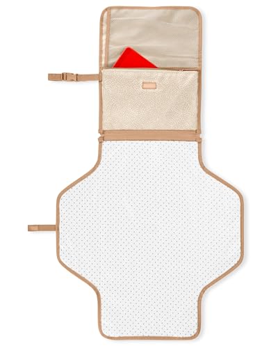 Image of Skip Hop Portable Baby Changing Pad, Pronto, Beige Swirl Dot