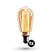 CROWN LED Edison Illusion Filament Glühbirne E27 Fassung, Dimmbar, 3,5W, 1800K, Warmweiß, 230V, EL24, Antike Filament Beleuchtung im Retro Vintage Look