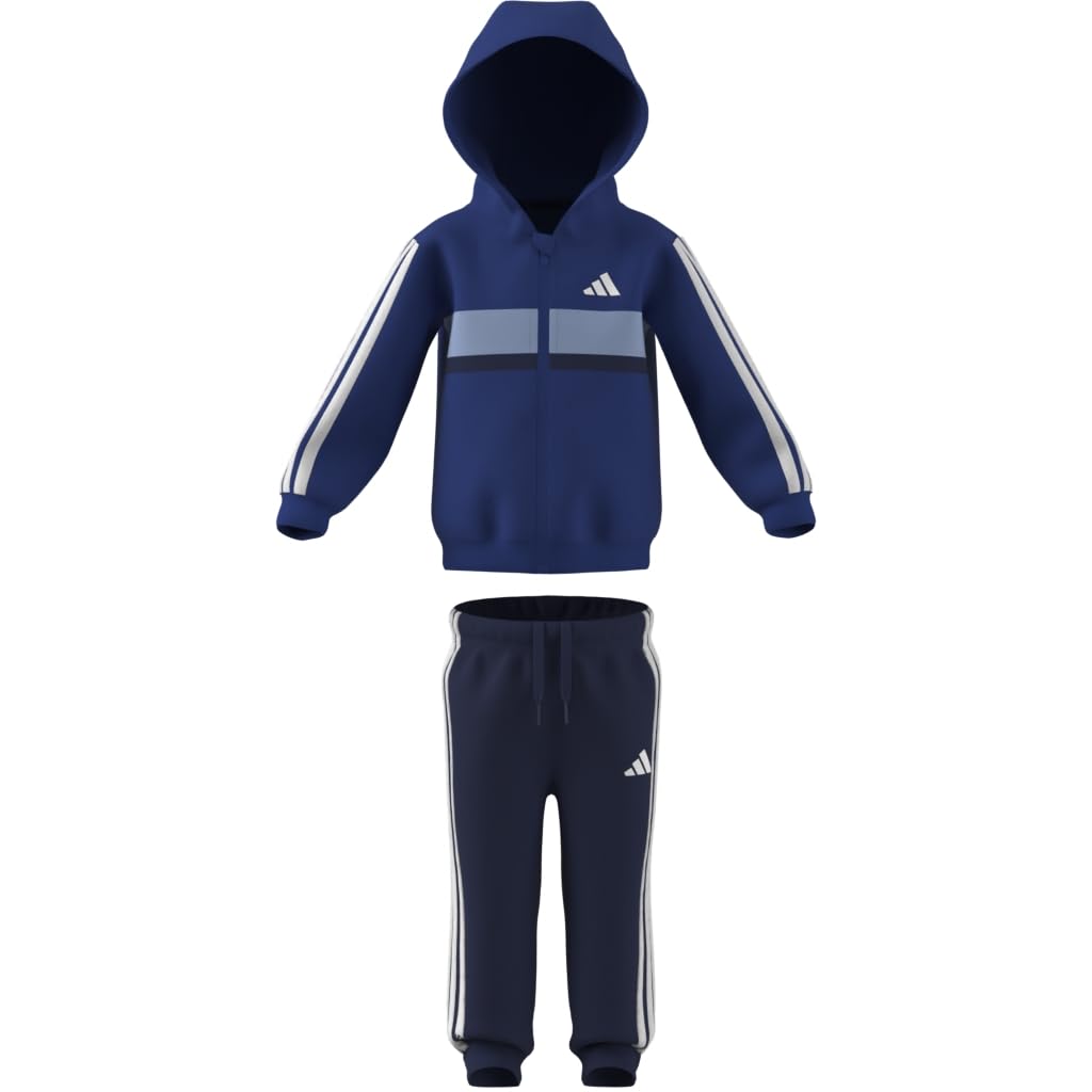 adidas Essentials Tiberio 3 Stripes Fleece Trackuit Pantalón deportivo para jóvenes y bebés Unisex bebé (Pack de 1)