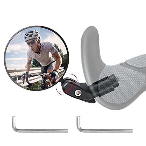 Rétroviseur de Vélo, Rétroviseurs de Vélo, 1 PCS Miroirs de Vélo Rétroviseur de Sécurité Miroir Convexe 360° Rétroviseur Convexe Réglable pour Vélo VTT Moto Vélo Electrique Cover