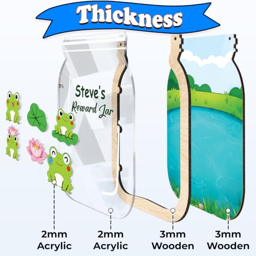 Image of Personalized Frog Magnetic Reward Jar for Kids, Potty Training Toddlers