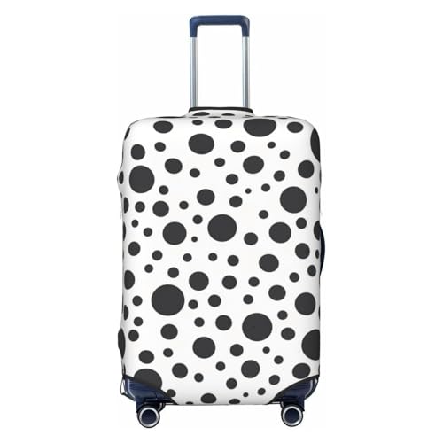 Abstract black Polka dots Travel Luggage Covers - Elasticity Suitcase Covers Protector for Luggage 18-32 Inch