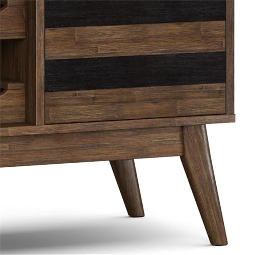 Gabinete de vino de madera de acacia 12 botellas miniatura 3