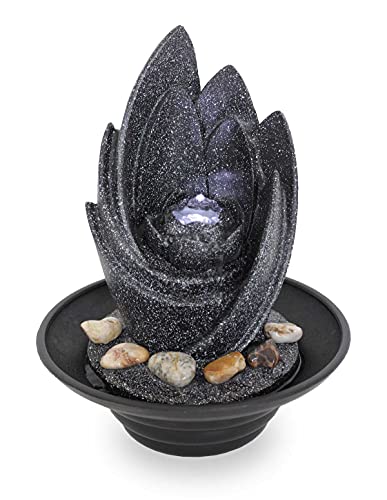 Kiom Zimmerbrunnen Tischbrunnen Dekobrunnen FoLeafy mit LED 10870 Cover