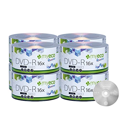 400 Pack MyEco DVD-R 16X 4.7GB/120Min Silver Logo Top Write Once Blank Media Record Disc
