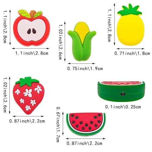Image of Capiant 10 Pack Cute Fruit Knitting Needle Point Protectors, Knitting Needle Stoppers, Silicone Needle Point Protectors Knitting Accessories and Supplies Knitting Tools
