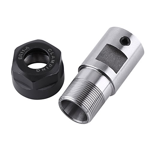 ER11 Collet Chuck Motor Shaft Spindle Inner 8MM High Quality Steel Precision Ground Straight Shank For CNC Milling Boring Drilling Tapping Grinding Processing