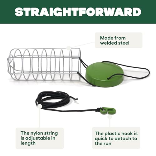 Image of Omlet Caddi Chicken Treat Holder | Attaches Easily to Any Chicken Run | Durable and Practical | Fresh and Healthy Chicken Feeder | Interactive Fun for Your Chickens