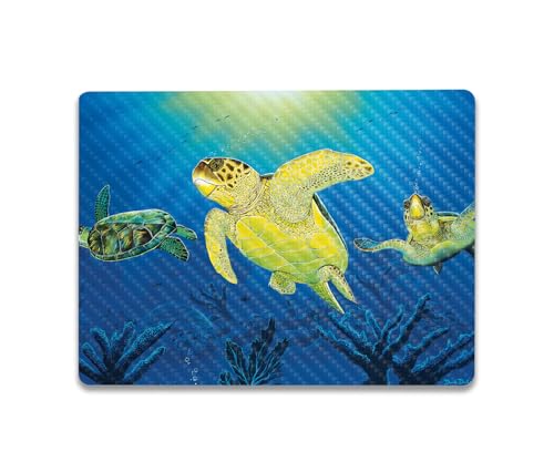 Image of MightySkins Carbon Fiber Skin Compatible with Microsoft Surface Laptop Go 3 (2023) Full Wrap Kit - Turtle Dreams | Protective, Durable Textured Carbon Fiber Finish | Made in The USA
